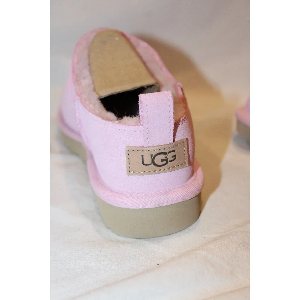 UGG MICRO MINI SUEDE SHEARLING LINED BOOTS PINK WOMEN'S 7.5-8 YOUTH 6